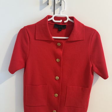 Giacca corta rossa con tasche