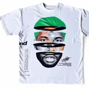 Y2k Frank Ocean White Baggy Tshirt