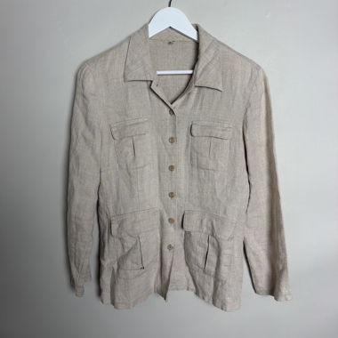 Veste en lin beige