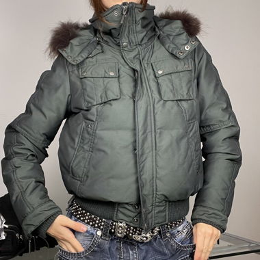 veste gas avec capuche en fourrure