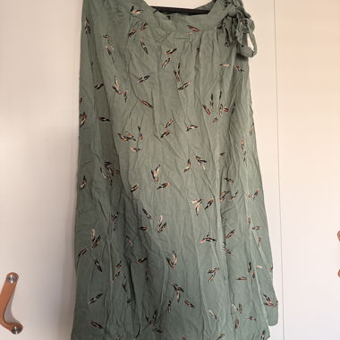 Mint green wrap skirt