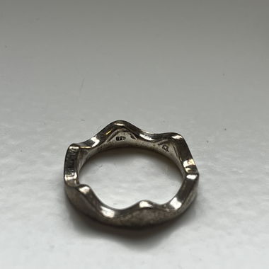 Bague en argent 925 à motif ondulé