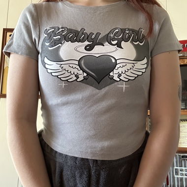 NEWYORKER Grey Baby Girl Crop Top