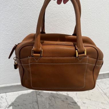 Loro Piana tan leather handbag