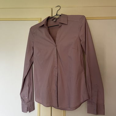 Mauve long-sleeve button-up shirt