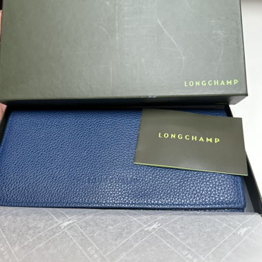 Portafoglio Longchamp Le Foulonné blu