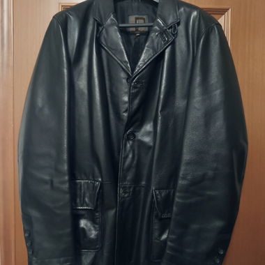 Giacca in pelle nera Conbipel taglia 52ita
