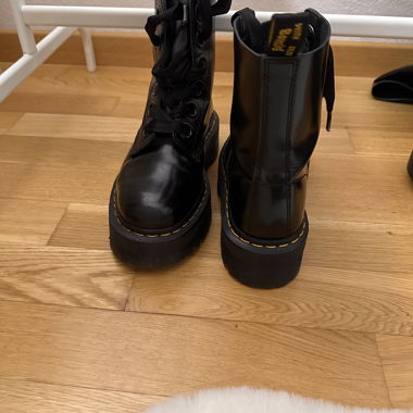 Black Platform Lace-Up Boots