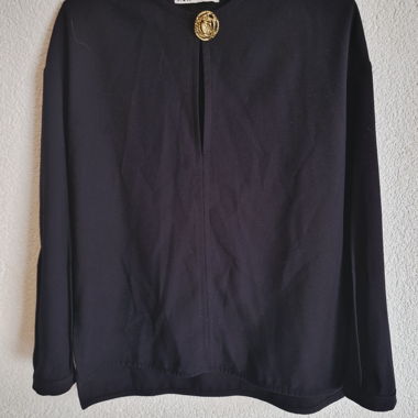 Chemisier noir Zara avec bouton doré