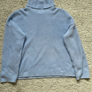 Light blue knitted sweater