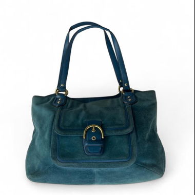 Sac à bandoulière en daim teal Coach