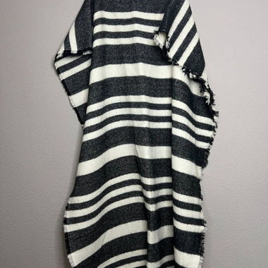 Sciarpa XL ZARA grigio scuro/bianco