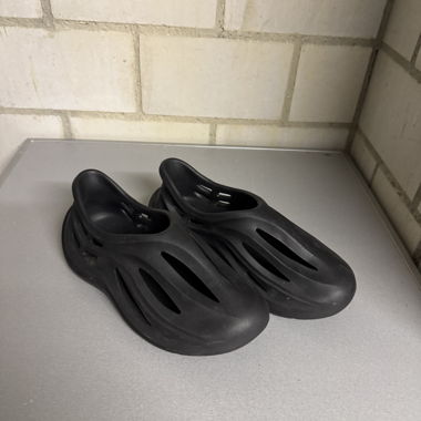 Black foam slip-on clogs