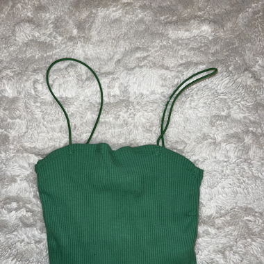 Green Crop-Top