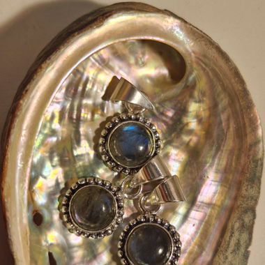 Petit pendentif en labradorite naturelle 