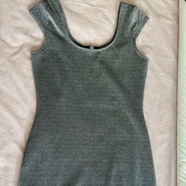 Robe argentée/métallique XS