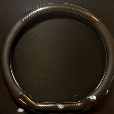 Carbon fiber steering wheel cover
