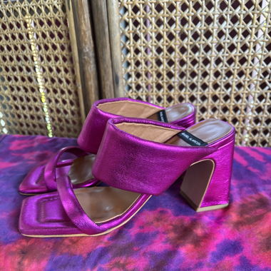 Scarpe estive, pelle rosa NUOVE, Angel Alarcon