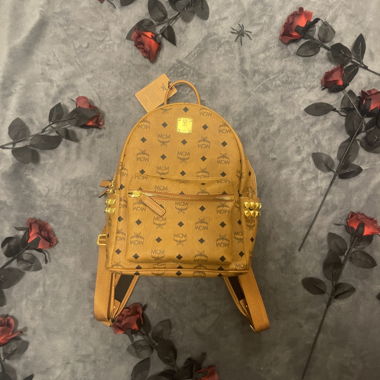 Zaino in pelle gialla MCM