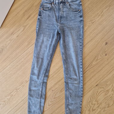 Jeans vita alta grigi