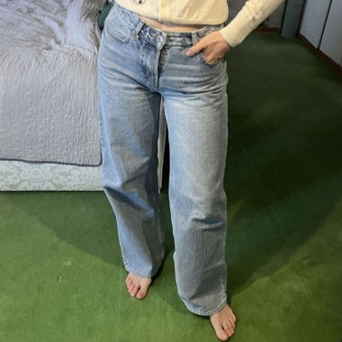 H&M Light Wash Wide-Leg Jeans