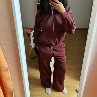 Ensemble jogging bordeaux
