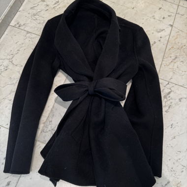 ZARA Black wrap jacket with belt
