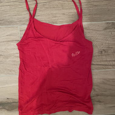 Red Spaghetti-Strap Top