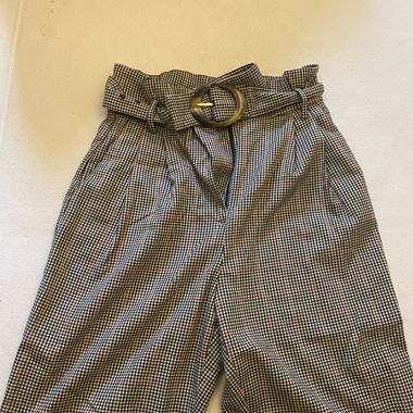 Mango Check Trousers