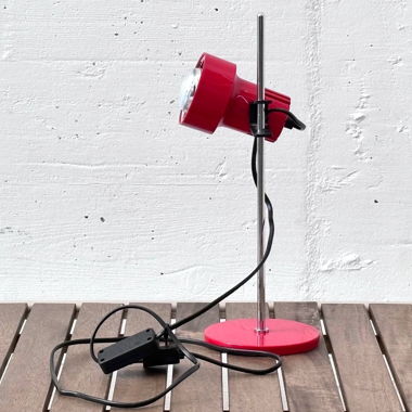 Lampe de table Art déco rouge en métal
