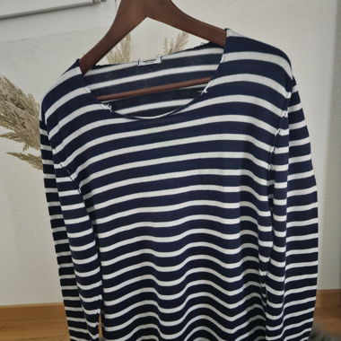 Sweat Imperial bleu marine et blanc