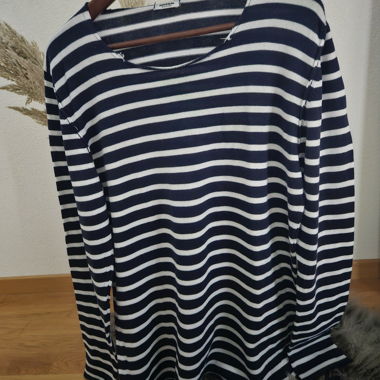 Sweat Imperial bleu marine et blanc