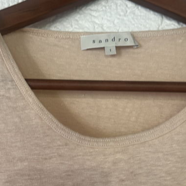 T-shirt beige senza maniche Sandro