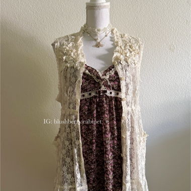 Set Vestito Marrone Floreale Giapponese (taglia M)