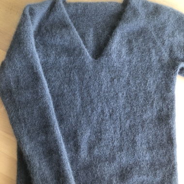 Maglione in mohair lavorato a maglia