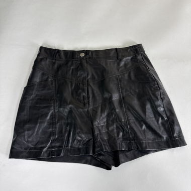 Black Faux Leather Shorts