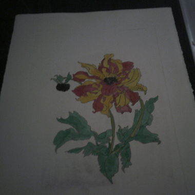 Tableau de fleurs sur papier