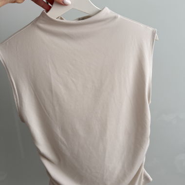 Beige sleeveless top