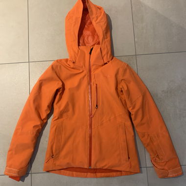 Orange ski jacket