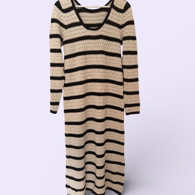 KAFFE Strickkleid gestreift Grösse L