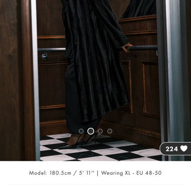 Fake Fellmantel Schwarz
