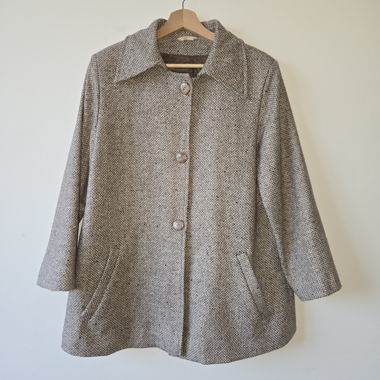 Cappotto corto vintage, beige, S, 38, condizione perfetta