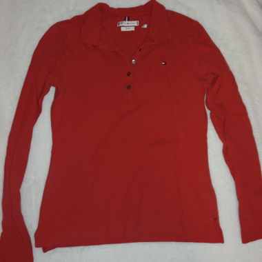 Rotes Tommy Hilfiger Langarmshirt
