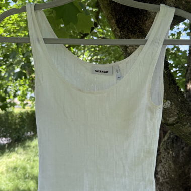 Top in maglia bianco Weekday