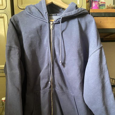 blue oversized hoodie 