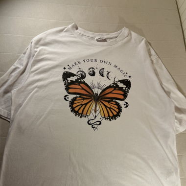 White T-Shirt with Cute Print