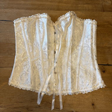 White Satin Corset with Lacing