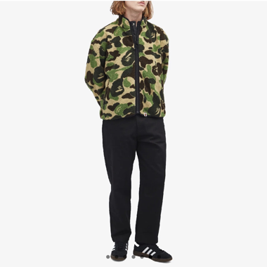 A BATHING APE ABC CAMO BOA REVERSIBLE JACKET