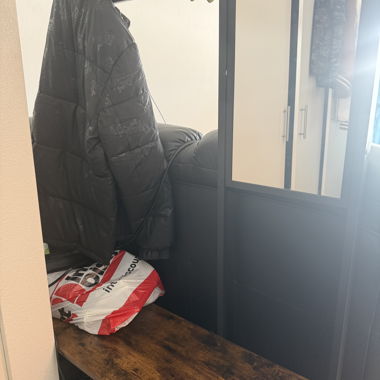 Schuhbank mit Garderoben-Haken für Flur