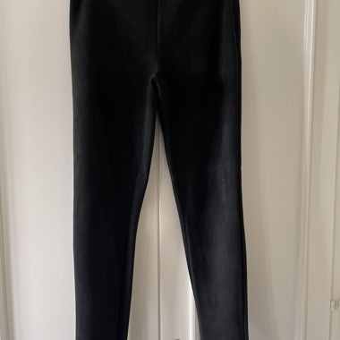 Black suede pants